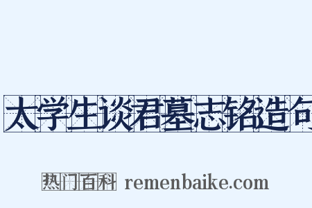 太学生谈君墓志铭造句是什么意思的图片